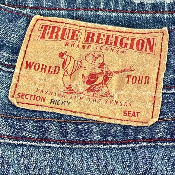 True Religion Classic Blue Jeans Ricky Straight Leg Size 32 - Picture 6 of 15
